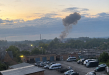 У Тульській області Росії дрони атакували Новомосковськ. Горить хімзавод «Азот» – відео