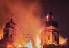 Россия ударила по Киево-Печерской лавре: из-за прямого попадания загорелся Успенский собор, — ФОТО