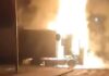 Російський дрон влучив у вантажівку за 800 м від кордону Польщі