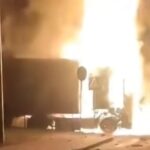 Російський дрон влучив у вантажівку за 800 м від кордону Польщі