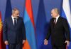 Путин и Пашинян сцепились из-за курса Армении на ЕС