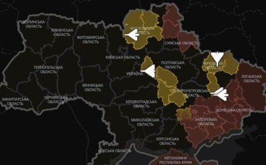 У застосунку «Повітряна тривога» з’явилася карта руху російських дронів і ракет